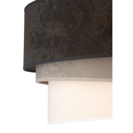 Duolla - Plafón DEVON 1xE27/40W/230V diá. 45 cm negro/gris/beige