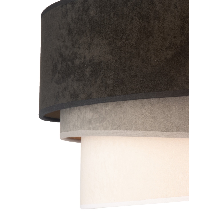 Duolla - Plafón DEVON 1xE27/40W/230V diá. 45 cm negro/gris/beige