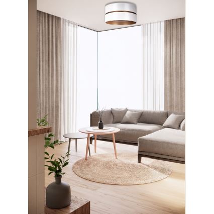 Duolla - Plafón DUO 1xE27/15W/230V diá. 40 cm blanco/dorado