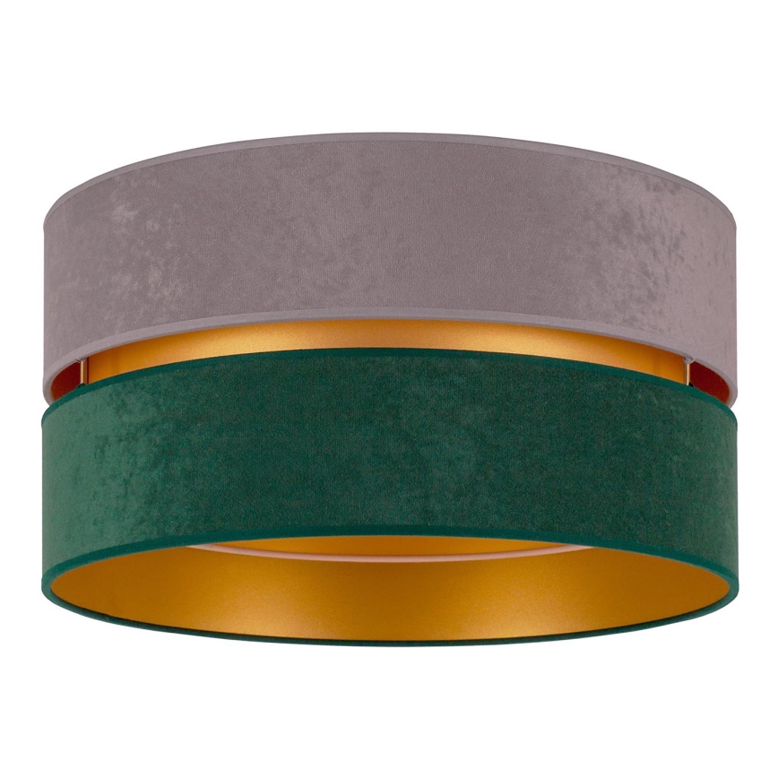 Duolla - Plafón DUO 1xE27/15W/230V diá. 40 cm gris/verde/dorado