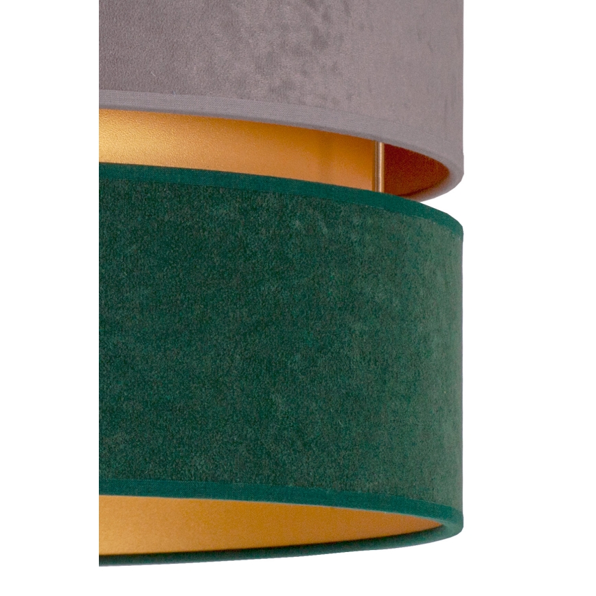 Duolla - Plafón DUO 1xE27/15W/230V diá. 40 cm gris/verde/dorado