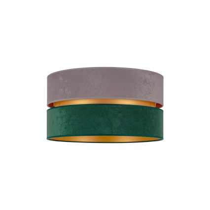 Duolla - Plafón DUO 1xE27/15W/230V diá. 40 cm gris/verde/dorado