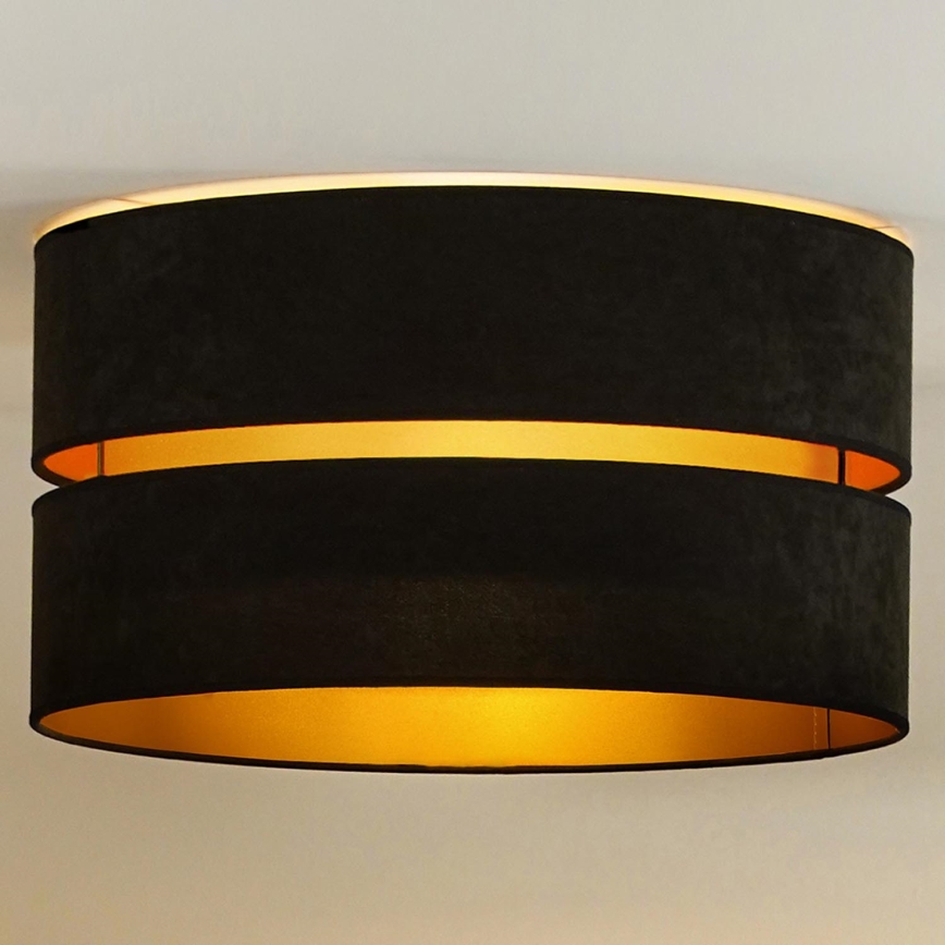 Duolla - Plafón DUO 1xE27/40W/230V diá. 40 cm negro/dorado