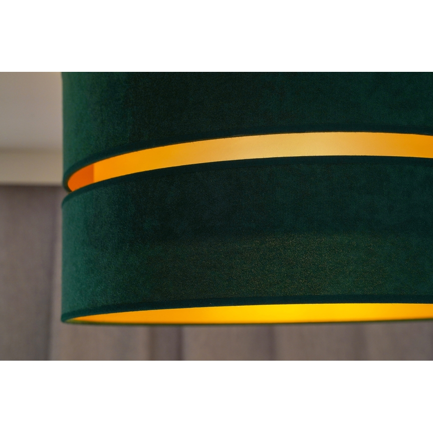 Duolla - Plafón DUO 1xE27/40W/230V diá. 40 cm verde/dorado