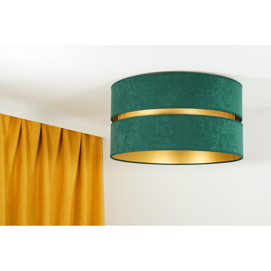 Duolla - Plafón DUO 1xE27/40W/230V diá. 40 cm verde/dorado