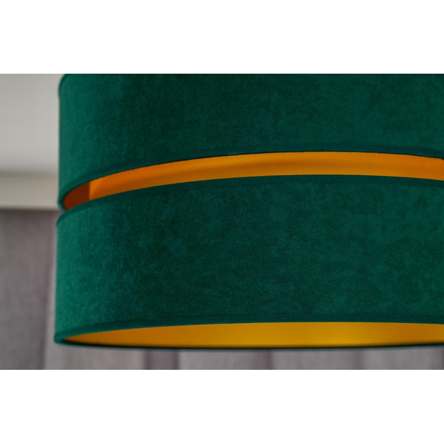 Duolla - Plafón DUO 1xE27/40W/230V diá. 40 cm verde/dorado