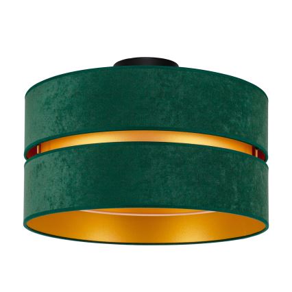 Duolla - Plafón DUO 1xE27/40W/230V diá. 40 cm verde/dorado