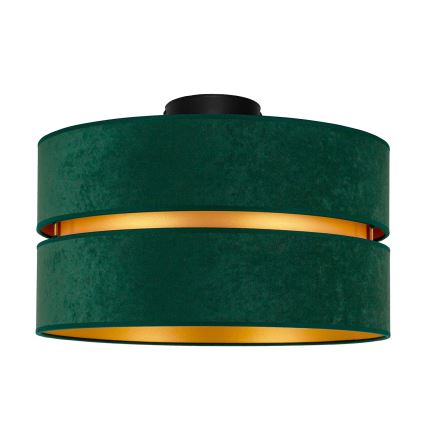 Duolla - Plafón DUO 1xE27/40W/230V diá. 40 cm verde/dorado