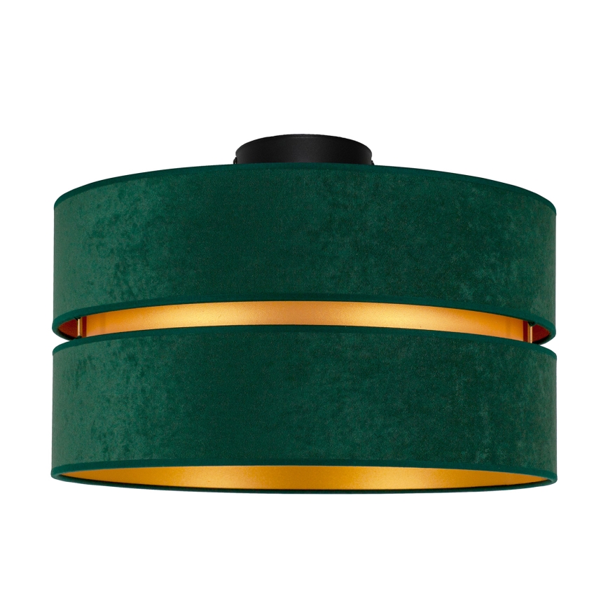 Duolla - Plafón DUO 1xE27/40W/230V diá. 40 cm verde/dorado