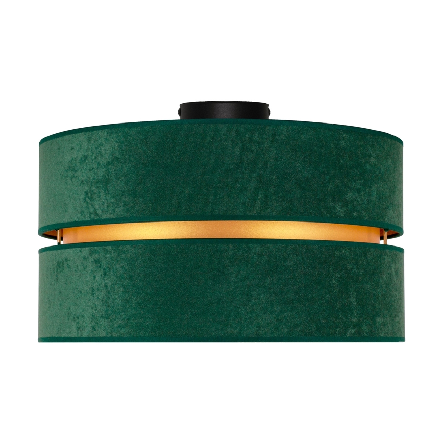 Duolla - Plafón DUO 1xE27/40W/230V diá. 40 cm verde/dorado