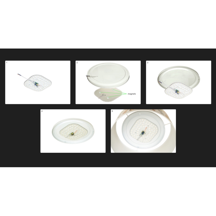 Duolla - Plafón LED CORTINA LED/26W/230V diá. 30 cm 4000K gris