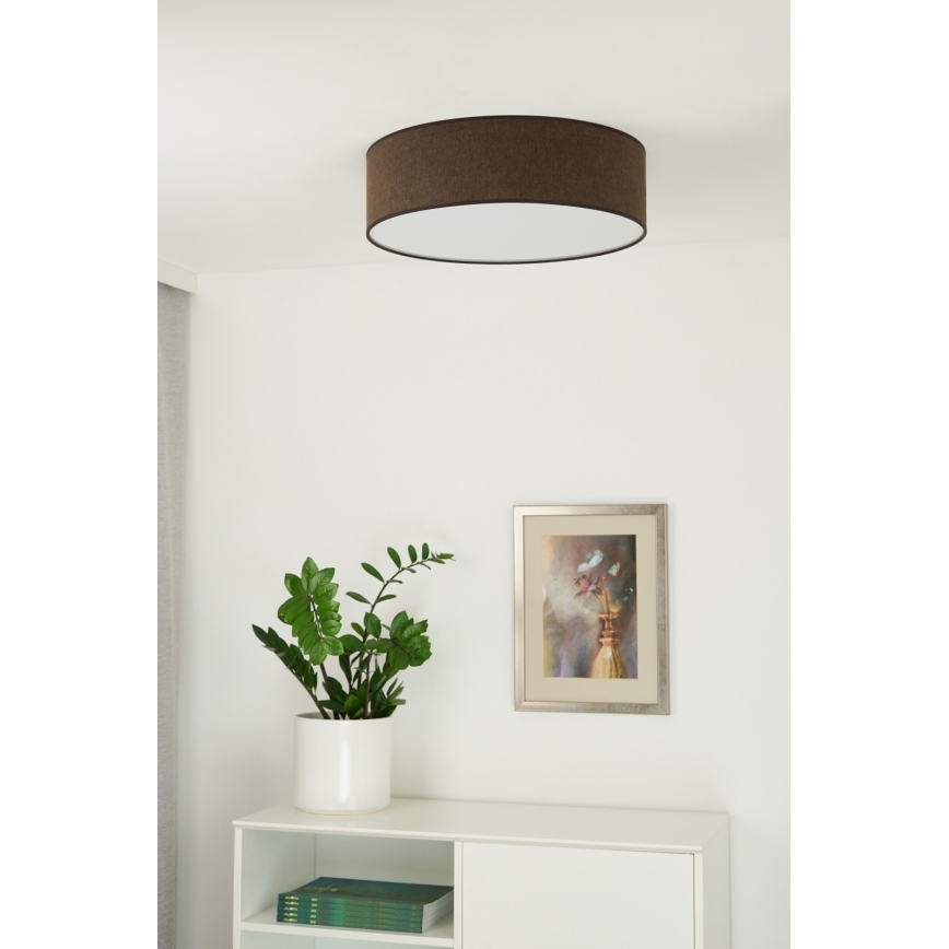 Duolla - Plafón LED CORTINA LED/26W/230V diá. 30 cm 4000K marrón