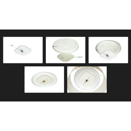 Duolla - Plafón LED CORTINA LED/26W/230V diá. 30 cm 4000K rosa