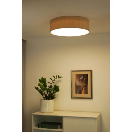 Duolla - Plafón LED CORTINA LED/26W/230V diá. 45 cm 4000K beige