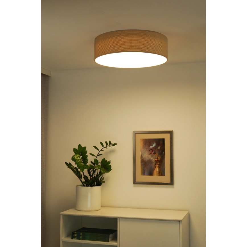 Duolla - Plafón LED CORTINA LED/26W/230V diá. 45 cm 4000K beige
