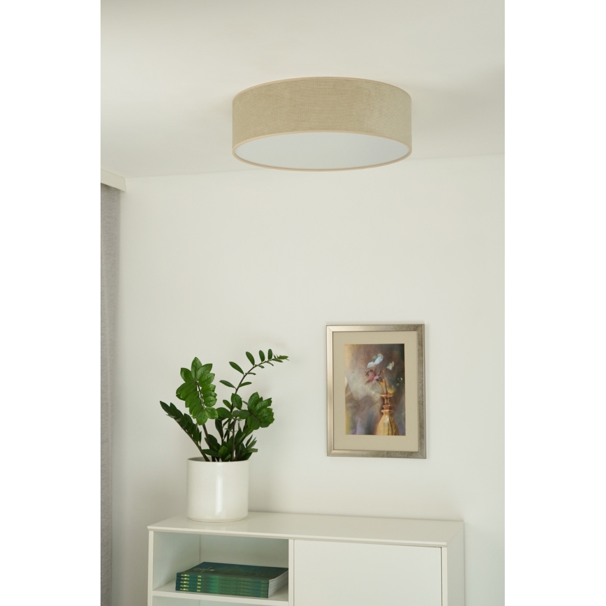 Duolla - Plafón LED CORTINA LED/26W/230V diá. 45 cm 4000K beige