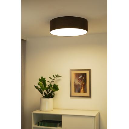 Duolla - Plafón LED CORTINA LED/26W/230V diá. 45 cm 4000K marrón