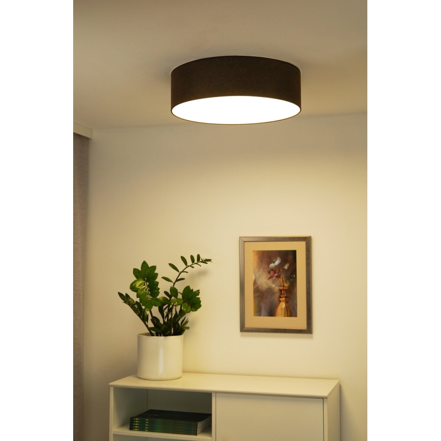 Duolla - Plafón LED CORTINA LED/26W/230V diá. 45 cm 4000K marrón