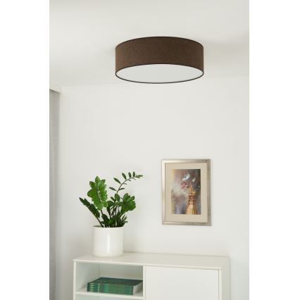 Duolla - Plafón LED CORTINA LED/26W/230V diá. 45 cm 4000K marrón