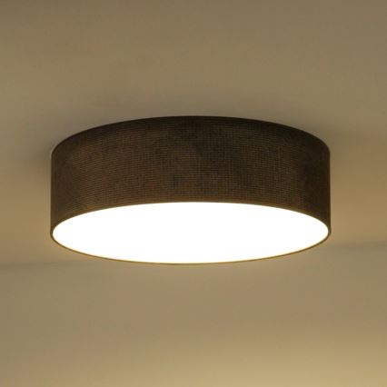 Duolla - Plafón LED CORTINA LED/26W/230V diá. 45 cm 4000K marrón
