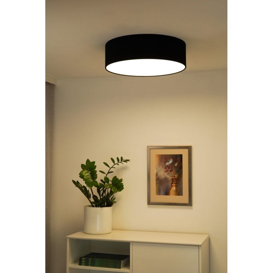 Duolla - Plafón LED CORTINA LED/26W/230V diá. 45 cm 4000K negro
