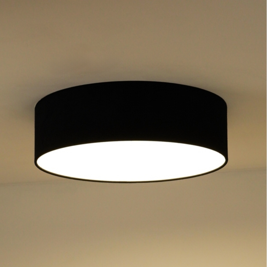 Duolla - Plafón LED CORTINA LED/26W/230V diá. 45 cm 4000K negro