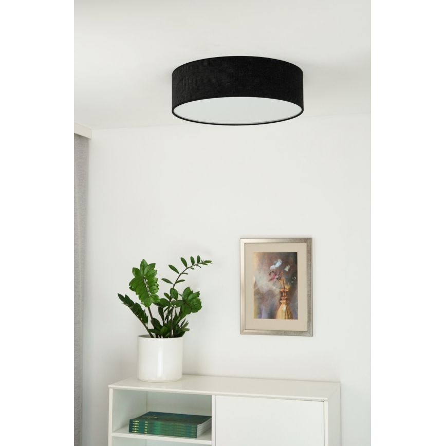Duolla - Plafón LED CORTINA LED/26W/230V diá. 45 cm 4000K negro