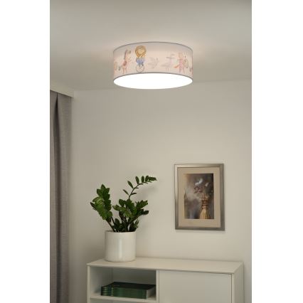Duolla - Plafón LED infantil CORTINA LED/26W/230V diá. 40 cm 4000K