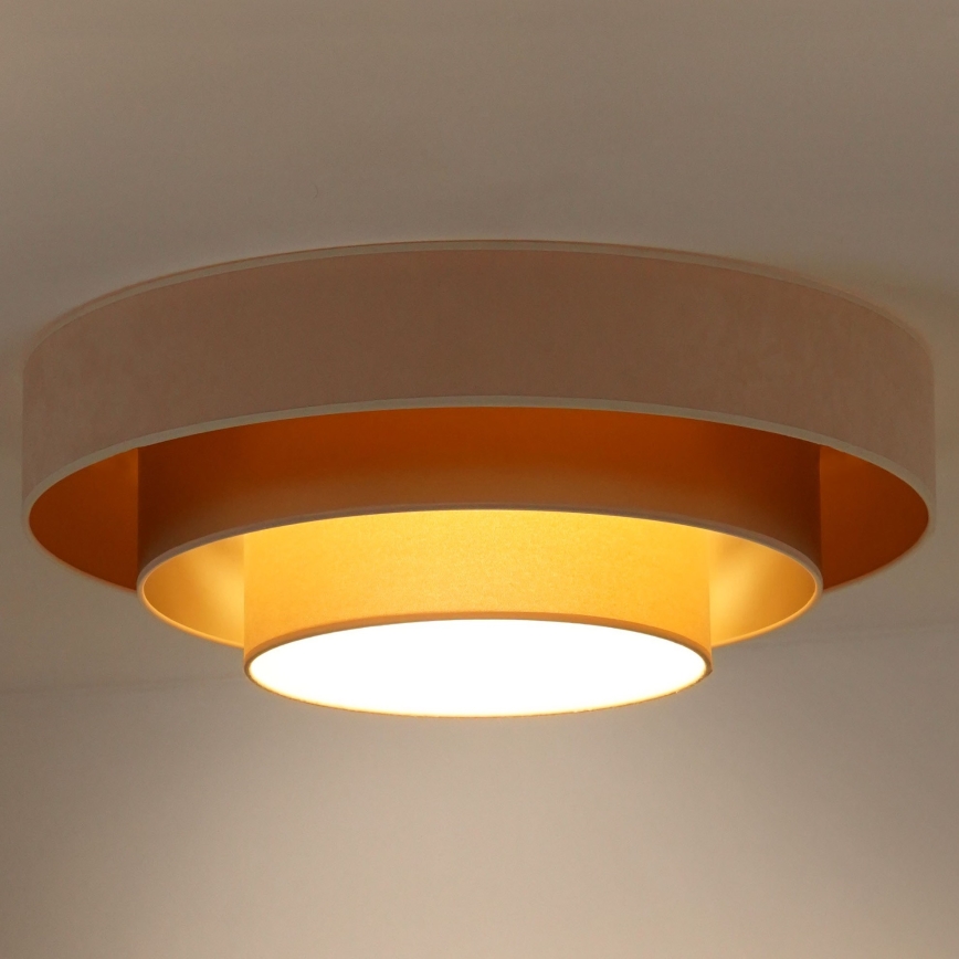Duolla - Plafón LED LUNETA LED/26W/230V diá. 60 cm 4000K color crema/dorado/beige