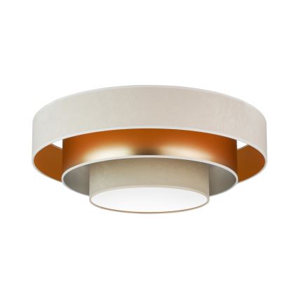 Duolla - Plafón LED LUNETA LED/26W/230V diá. 60 cm 4000K color crema/dorado/beige