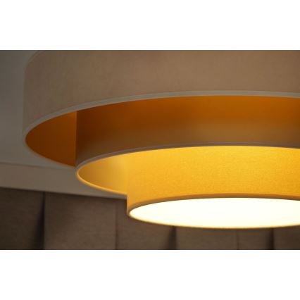 Duolla - Plafón LED LUNETA LED/26W/230V diá. 60 cm 4000K color crema/dorado/beige