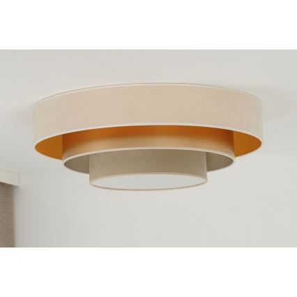 Duolla - Plafón LED LUNETA LED/26W/230V diá. 60 cm 4000K color crema/dorado/beige