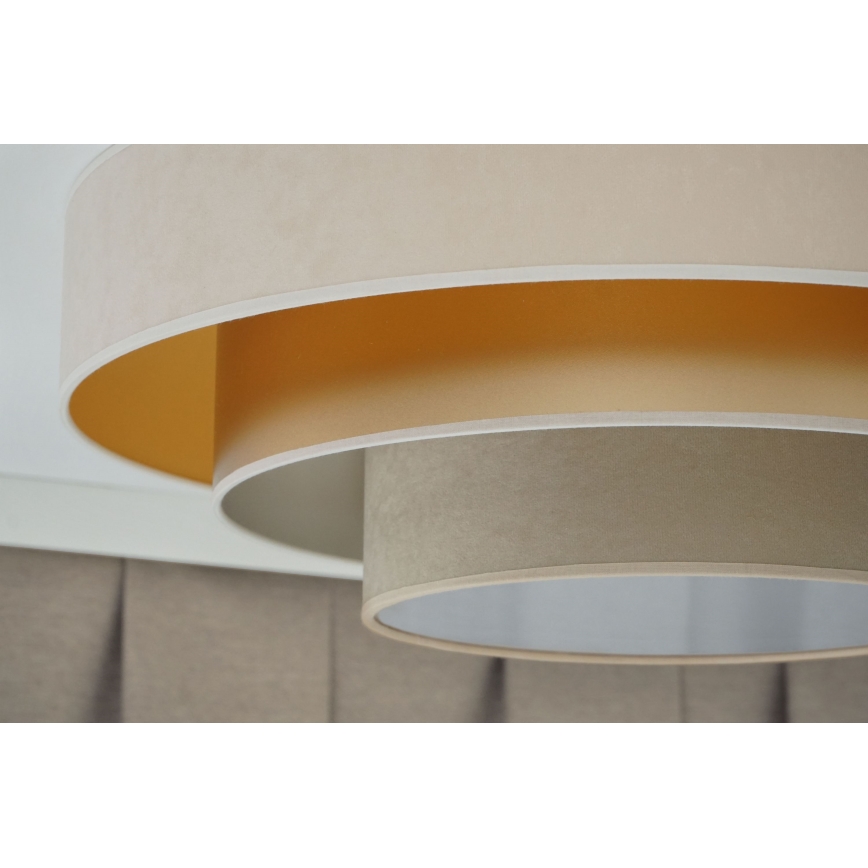 Duolla - Plafón LED LUNETA LED/26W/230V diá. 60 cm 4000K color crema/dorado/beige