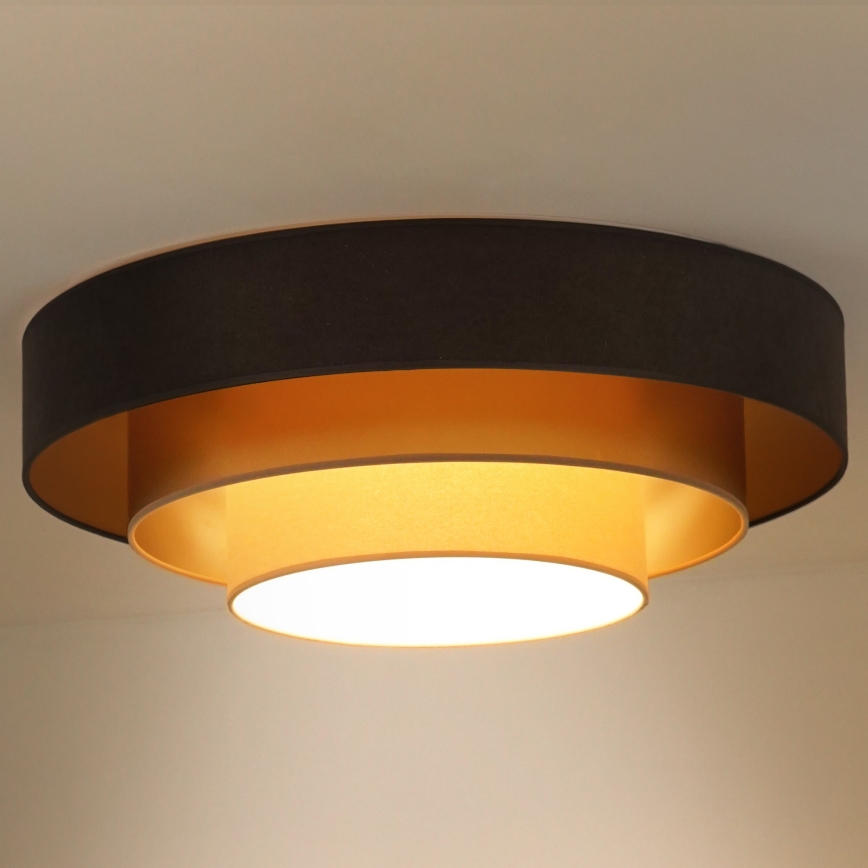 Duolla - Plafón LED LUNETA LED/26W/230V diá. 60 cm 4000K marrón/dorado/color crema