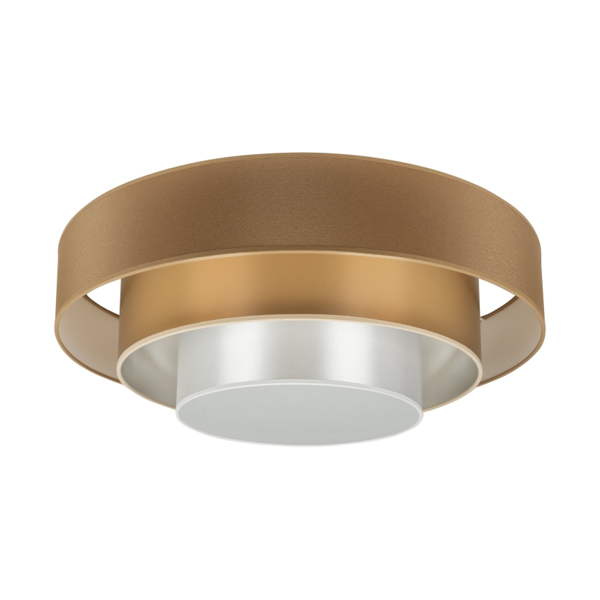 Duolla - Plafón LED LUNETA LED/26W/230V diá. 60 cm 4000K marrón/dorado/blanco