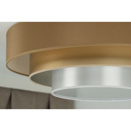 Duolla - Plafón LED LUNETA LED/26W/230V diá. 60 cm 4000K marrón/dorado/blanco