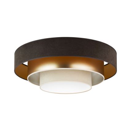 Duolla - Plafón LED LUNETA LED/26W/230V diá. 60 cm 4000K marrón/dorado/color crema
