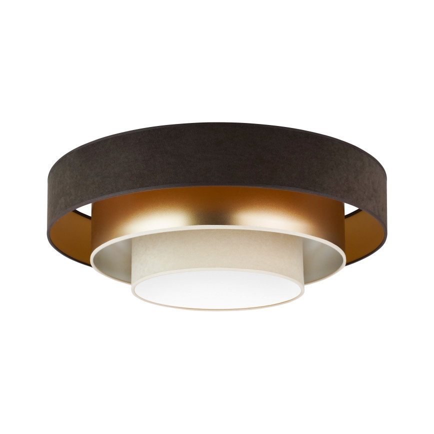 Duolla - Plafón LED LUNETA LED/26W/230V diá. 60 cm 4000K marrón/dorado/color crema
