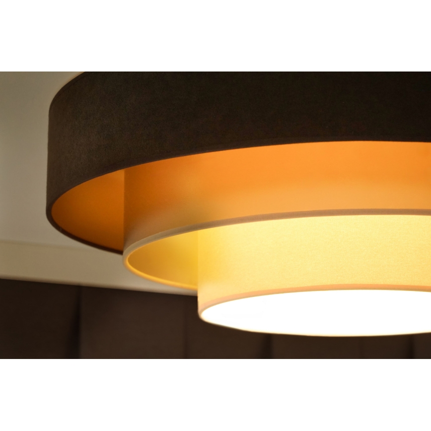 Duolla - Plafón LED LUNETA LED/26W/230V diá. 60 cm 4000K marrón/dorado/color crema