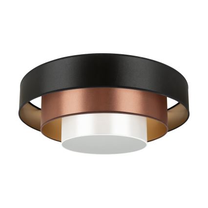 Duolla - Plafón LED LUNETA LED/26W/230V diá. 60 cm 4000K negro/cobre/blanco