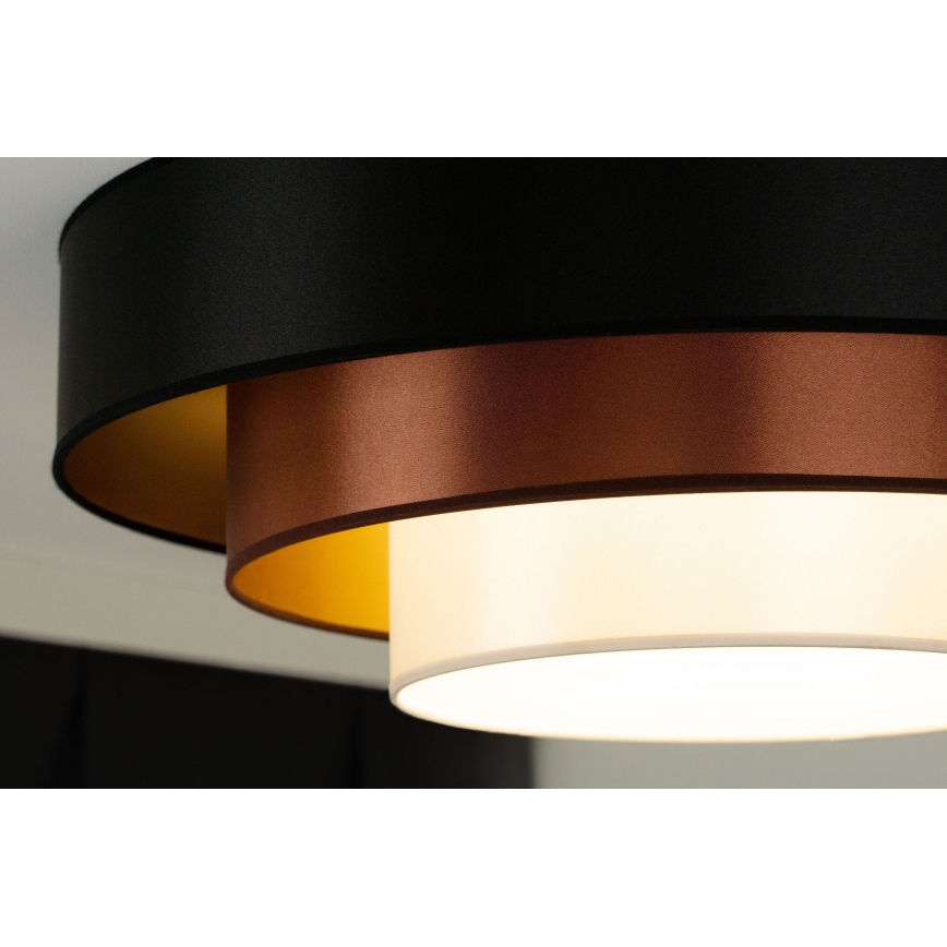 Duolla - Plafón LED LUNETA LED/26W/230V diá. 60 cm 4000K negro/cobre/blanco