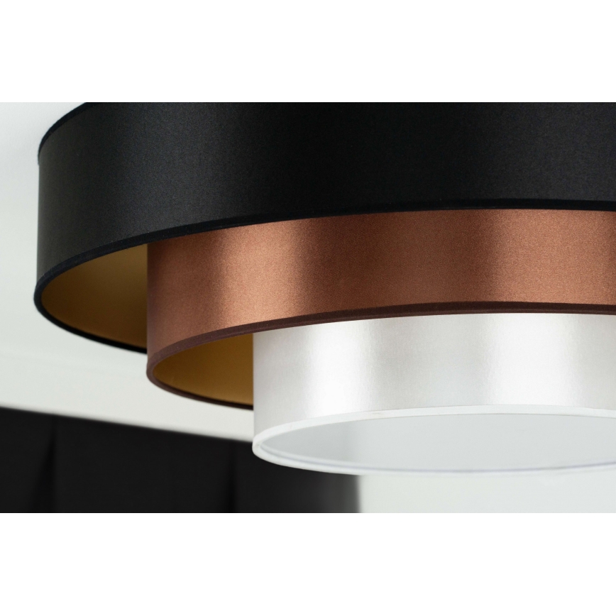 Duolla - Plafón LED LUNETA LED/26W/230V diá. 60 cm 4000K negro/cobre/blanco
