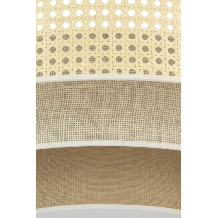 Duolla - Plafón LED LUNETA LED/26W/230V diá. 60 cm 4000K ratán/beige/marrón