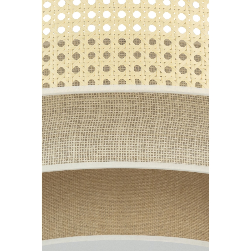 Duolla - Plafón LED LUNETA LED/26W/230V diá. 60 cm 4000K ratán/beige/marrón