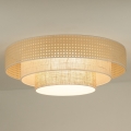 Duolla - Plafón LED LUNETA LED/26W/230V diá. 60 cm 4000K ratán/beige/marrón