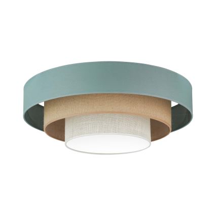 Duolla - Plafón LED LUNETA LED/26W/230V diá. 60 cm 4000K turquesa/beige/color crema