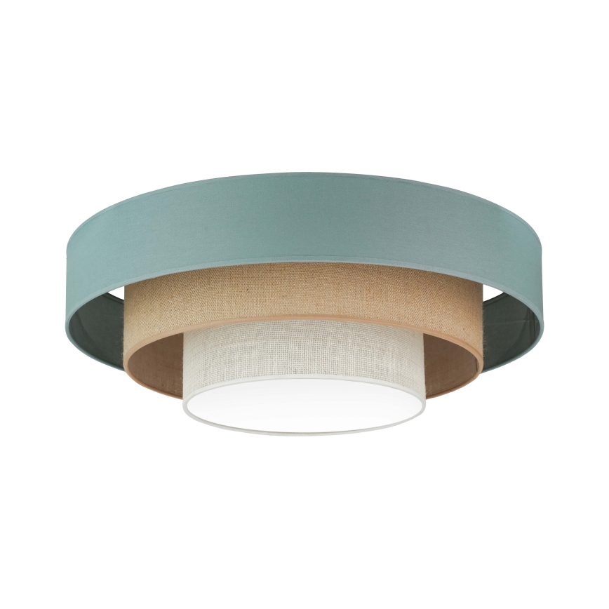 Duolla - Plafón LED LUNETA LED/26W/230V diá. 60 cm 4000K turquesa/beige/color crema