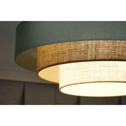 Duolla - Plafón LED LUNETA LED/26W/230V diá. 60 cm 4000K turquesa/beige/color crema