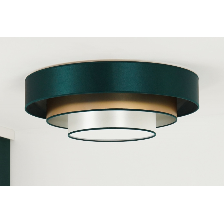 Duolla - Plafón LED LUNETA LED/26W/230V diá. 60 cm 4000K Verde/dorado/blanco