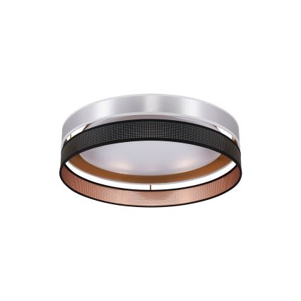 Duolla - Plafón LED ROLLER DUO SHINY LED/24W/230V diá. 45 cm plata/negro